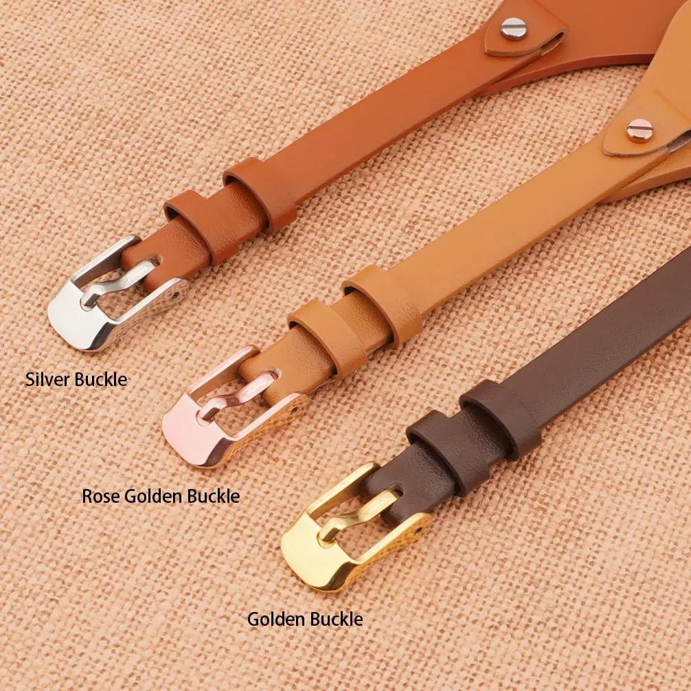 SANDEIN Cinturino compatibile con Fossil, cinturino da polso in pelle morbida da 8 mm per donne, cinturino di ricambio per orologi Fossil serie ES3077 ES3148 ES3262 e ES4119 ES4176, 8mm, Pelle, Non - immagine 5