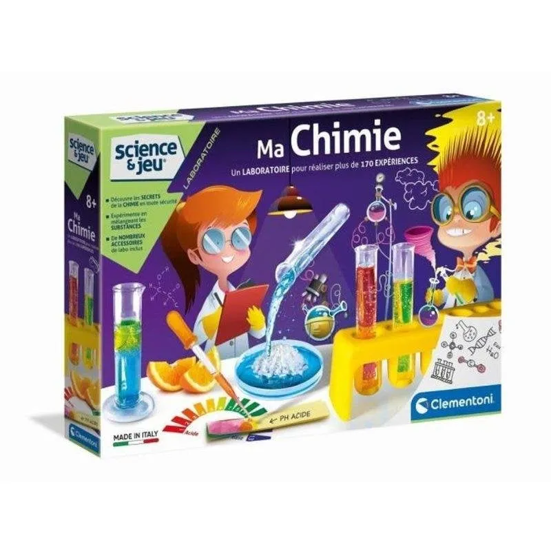 Kit di Chimica Clementoni Ma Chimie 170+ Esperimenti (8+) con Occhiali e Manuale - immagine 1
