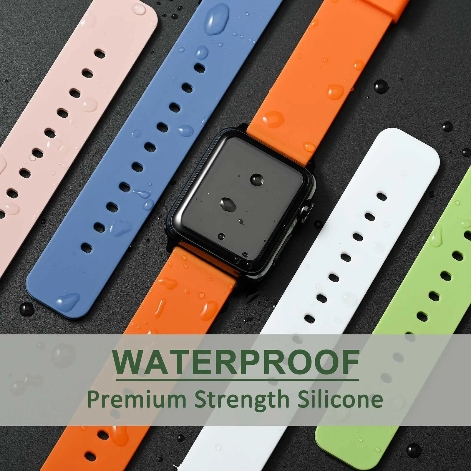 WOCCI 12mm Orologi Cinturino in Silicone con Fibbia Argento per Uomo e Donna (Bianco) - immagine 6