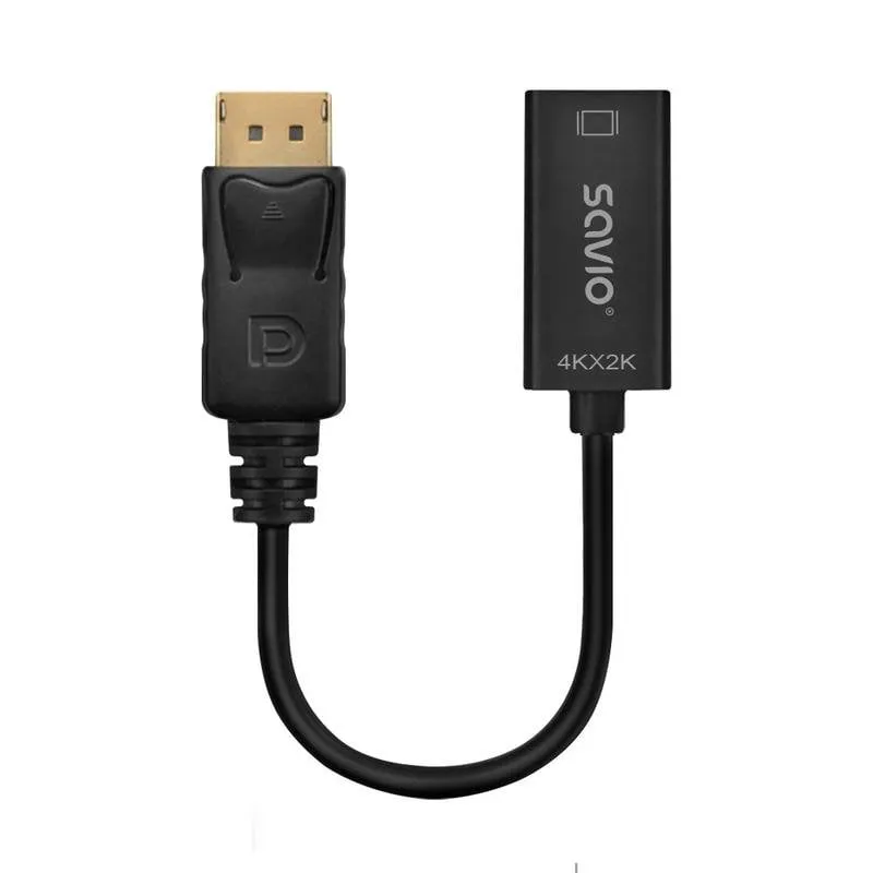 Adattatore Savio AK-62 DisplayPort a HDMI 0,2 m 4K - immagine 1