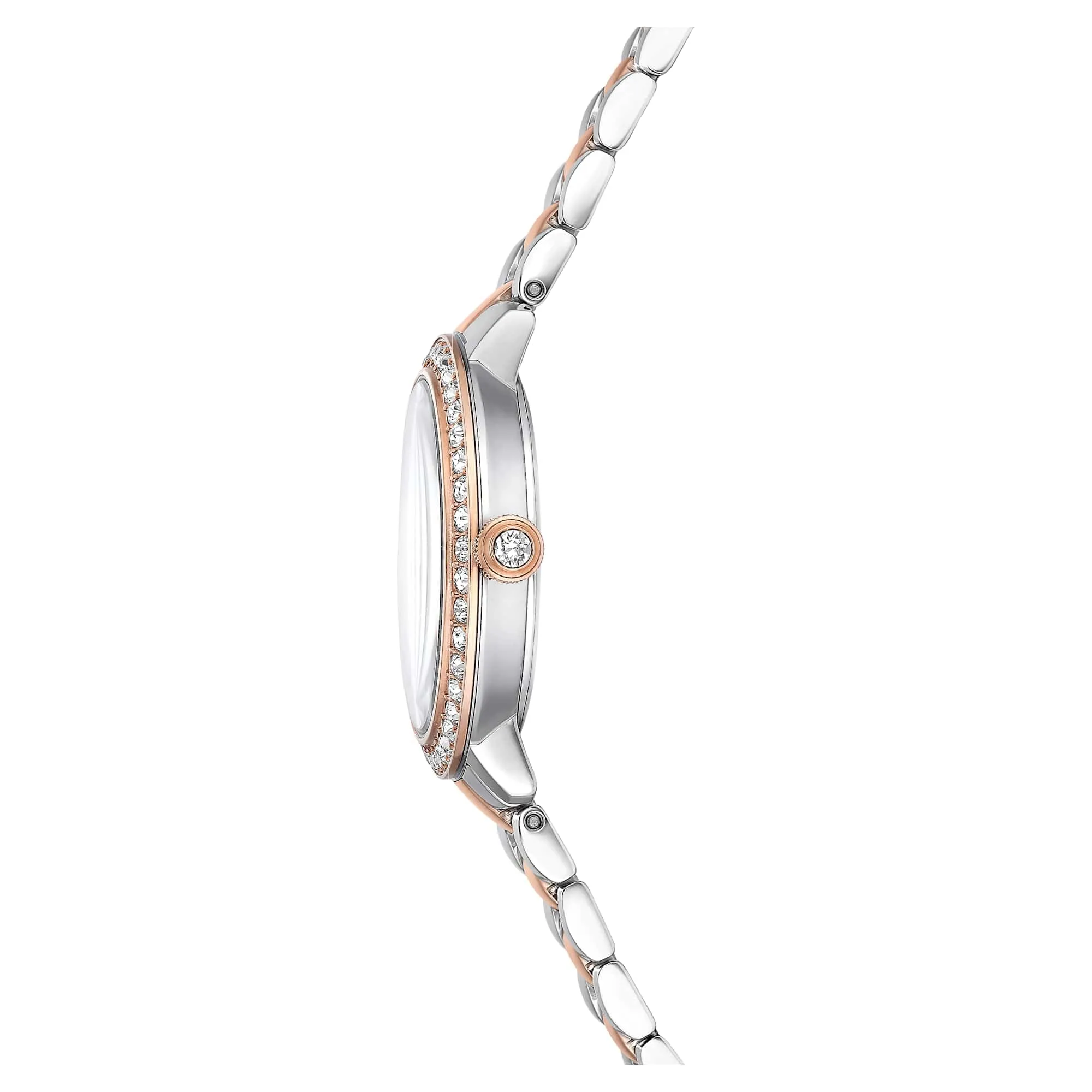 Swarovski Matrix 3-Link Orologio, con Cristalli, Swiss Made, Meccanismo al Quarzo, Impermeabile Fino a 50 m, Placcatura in Tono Oro Rosa, 30 x 30 mm, 7 mm, 12,5-19 cm, 1,2 cm - immagine 6