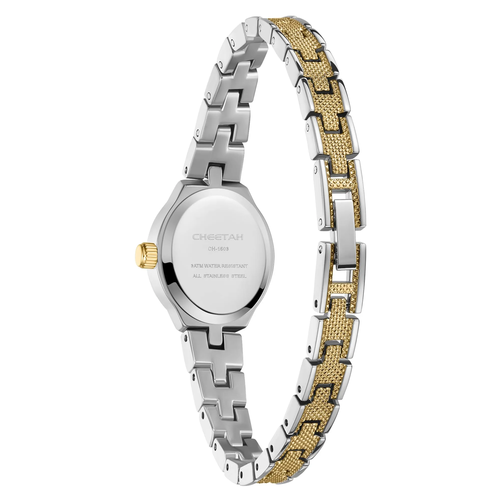 CHEETAH Orologio Donna Dorato Piccolo: Orologio Vintage Ovale al Quarzo con Bracciale Classico in Acciaio Inossidabile, Impermeabile 3 ATM - immagine 2