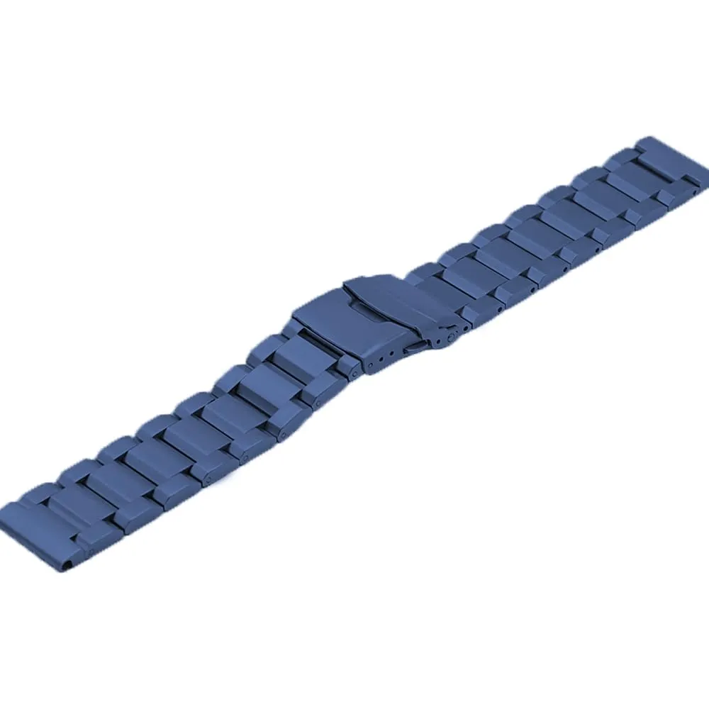Kai Tian Solid Double Locks, cinturino in acciaio inox, finitura spazzolata, ricambio per orologio da uomo, donna, 18 mm, 20 mm, 22 mm, 24 mm, nero e argento, 24mm, Acciaio inossidabile, Nessuna - immagine 8