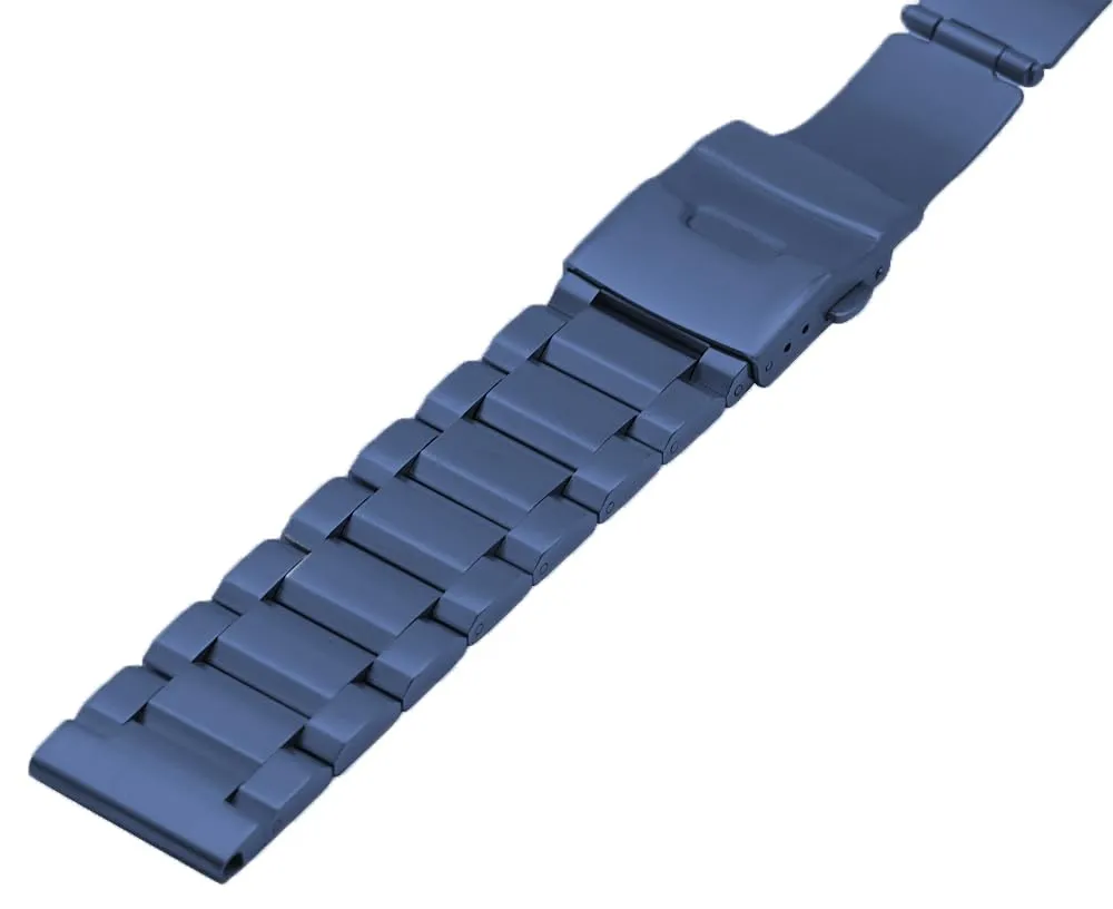 Kai Tian Solid Double Locks, cinturino in acciaio inox, finitura spazzolata, ricambio per orologio da uomo, donna, 18 mm, 20 mm, 22 mm, 24 mm, nero e argento, 18 mm, Acciaio inossidabile, Nessuna - immagine 8