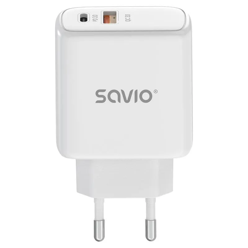 Caricatore a Muro Savio LA-12 20W USB-C/USB-A Ricarica Rapida - immagine 1