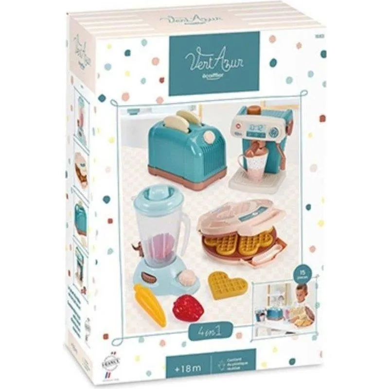 Kit da Gioco di Ruolo Colazione Ecoiffier 4 in 1: Toster, Waffel, Frullatore e Percolatore - immagine 1