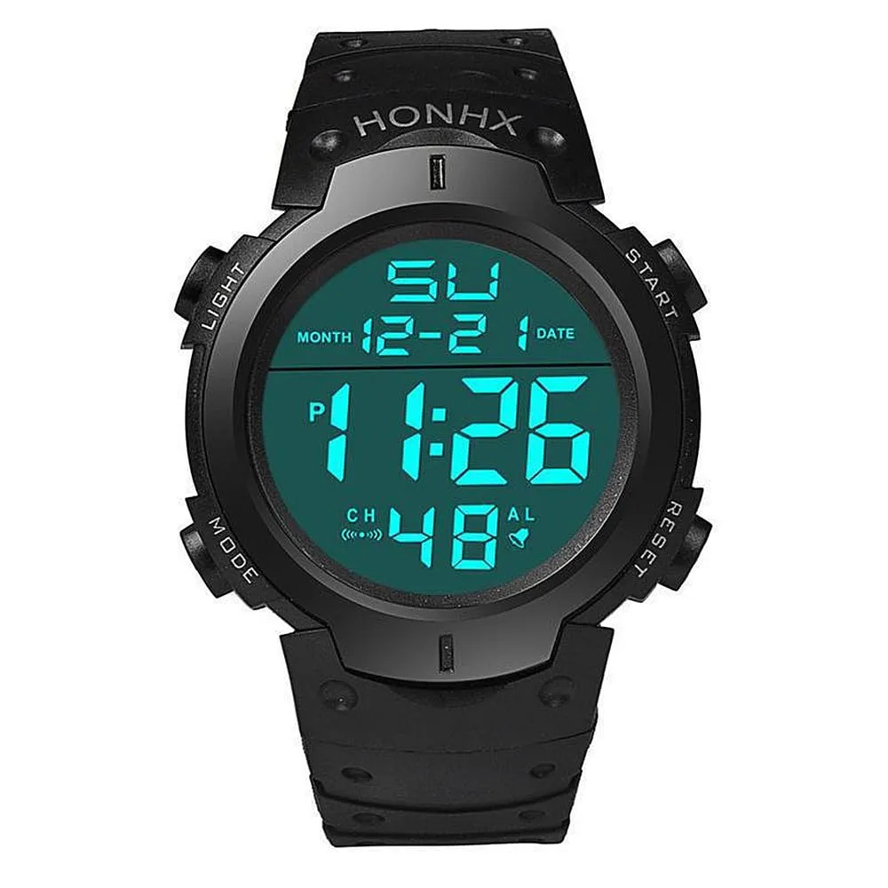 TRIXES Orologio digitale LED, sveglia e cronometro - Silicone - immagine 3