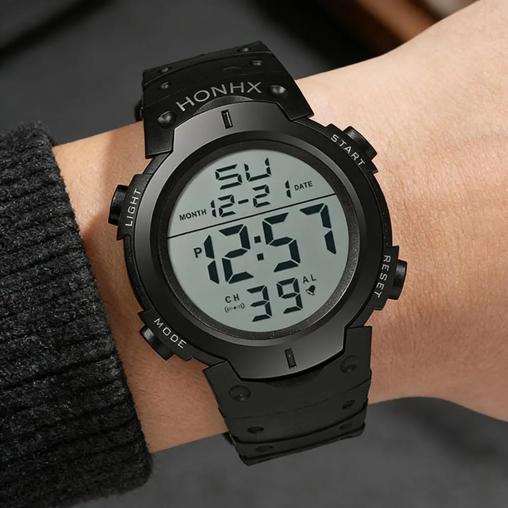 TRIXES Orologio digitale LED, sveglia e cronometro - Silicone - immagine 5