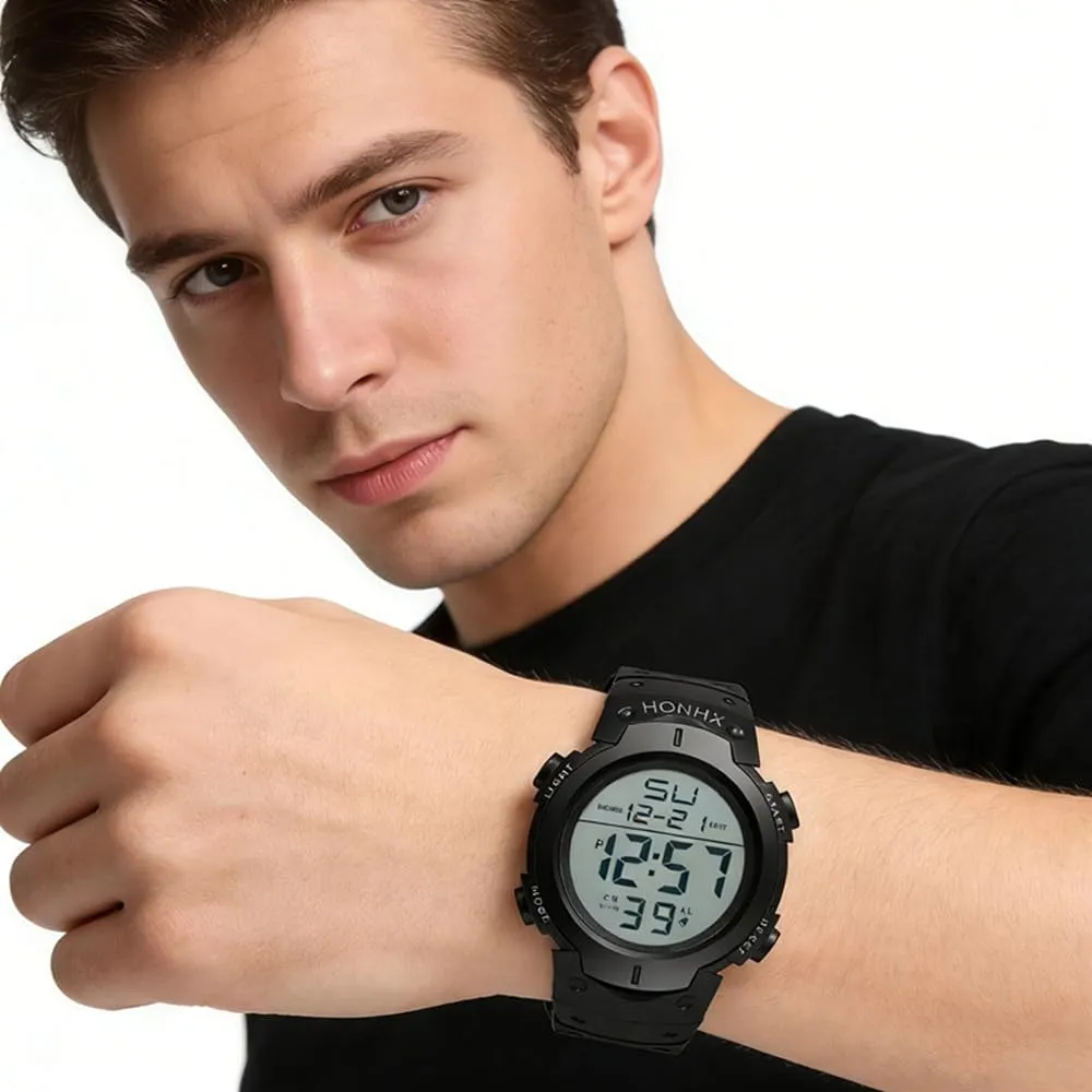 TRIXES Orologio digitale LED, sveglia e cronometro - Silicone - immagine 7
