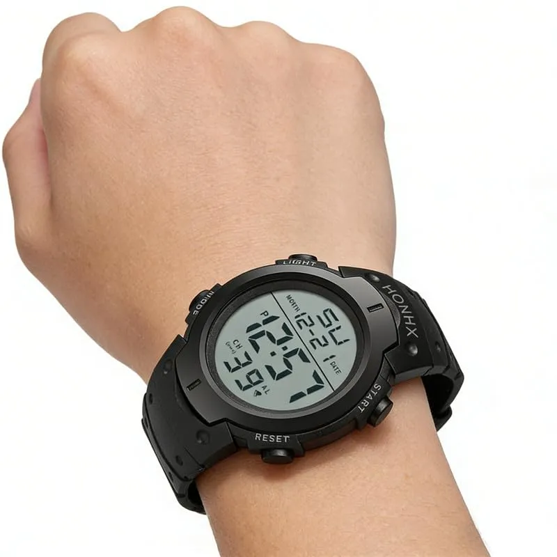 TRIXES Orologio digitale LED, sveglia e cronometro - Silicone - immagine 8