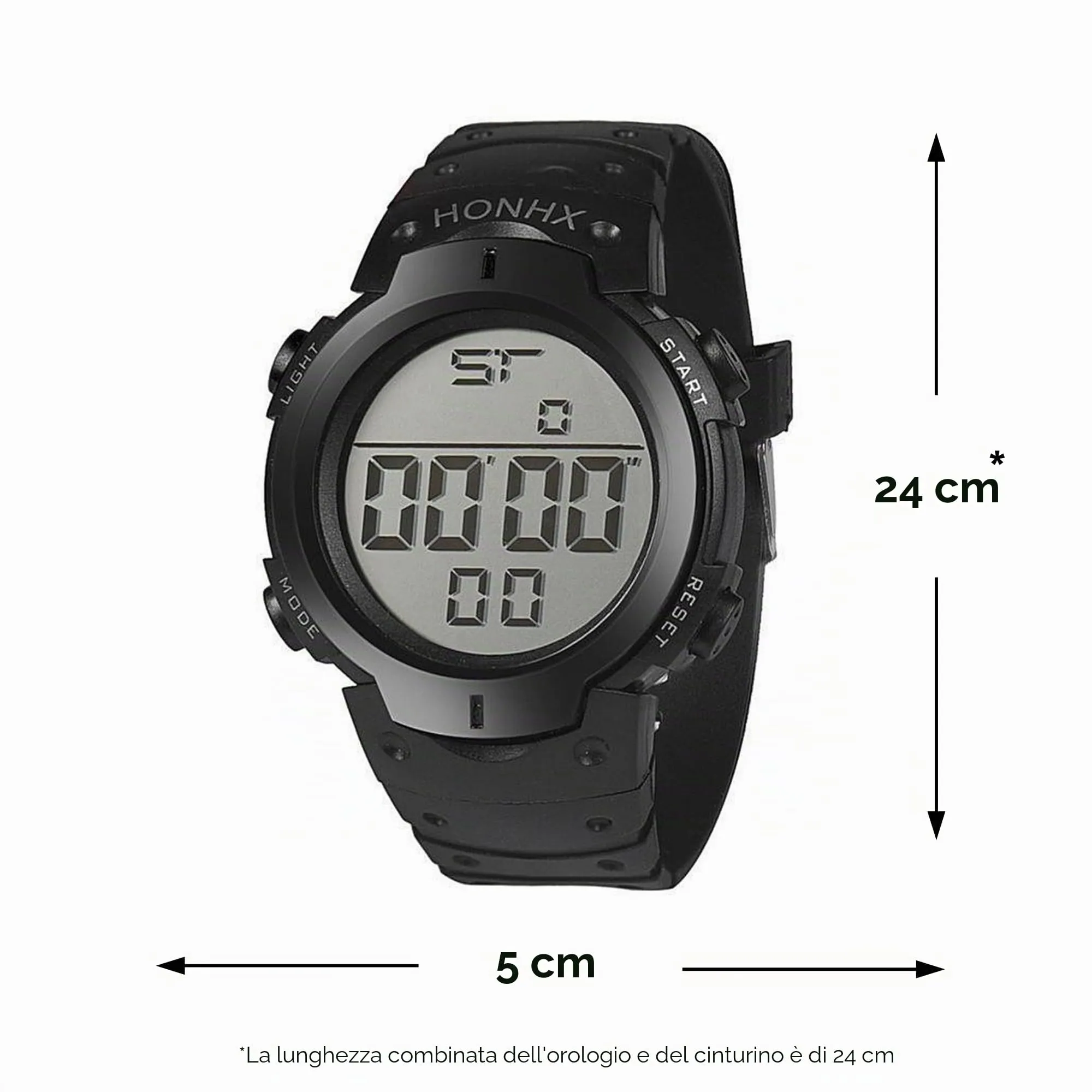 TRIXES Orologio digitale LED, sveglia e cronometro - Silicone - immagine 9