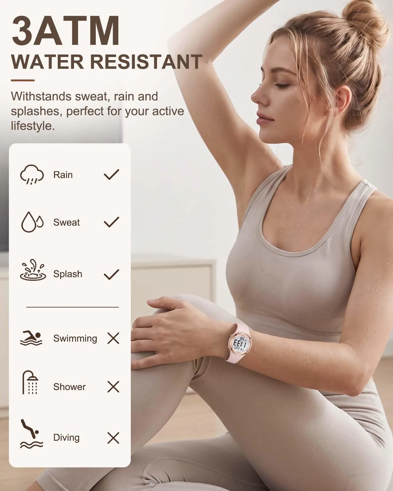 CIVO Orologio Digitale Donna Sportivo: Grandi Numeri Facili da Leggere, - immagine 5