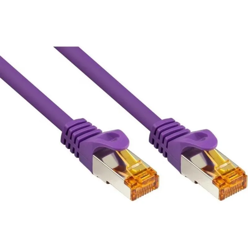 Cavo di Rete Patch CAT7 Varia RJ45 Maschio-Maschio 2m S/FTP Viola - immagine 1