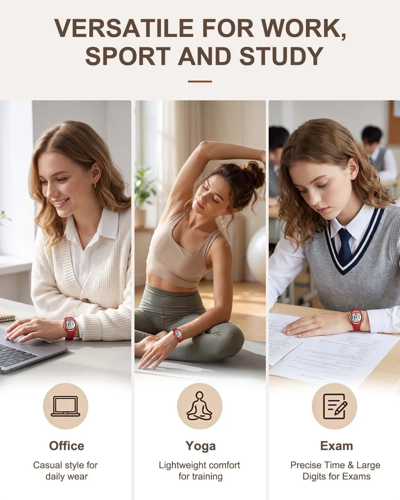CIVO Orologio Digitale Donna Sportivo: Grandi Numeri Facili da Leggere, - immagine 9
