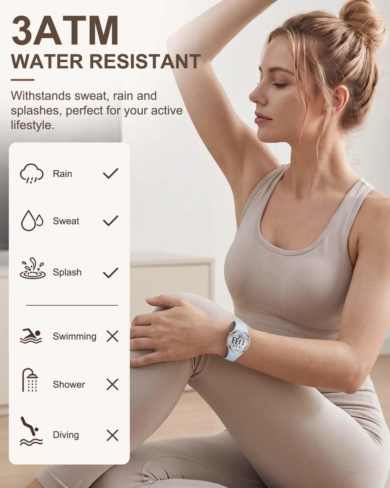 CIVO Orologio Digitale Donna Sportivo: Grandi Numeri Facili da Leggere, - immagine 5