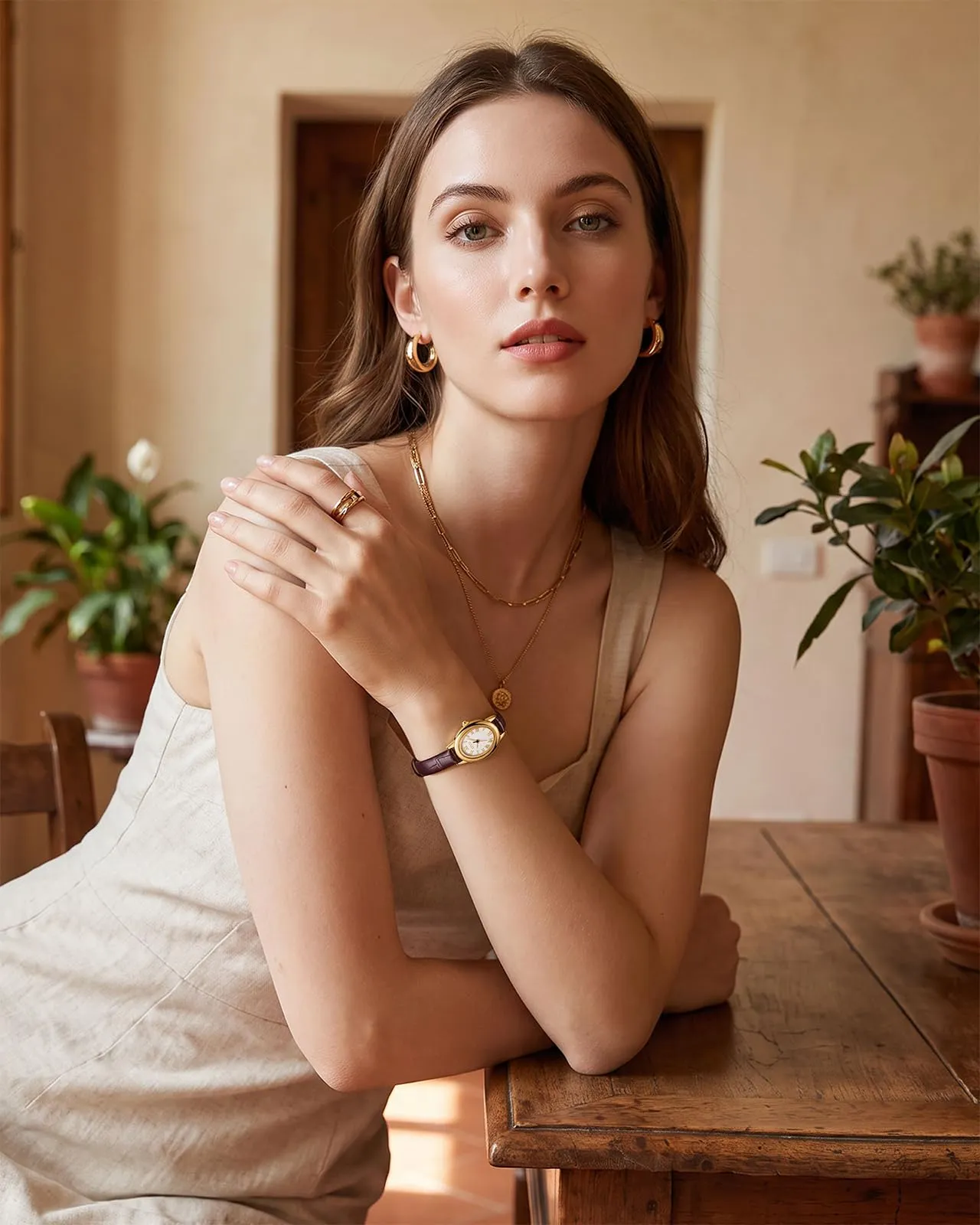 CIVO Orologio Donna Piccolo Vintage: Oro Ovale Numeri Romani Analogico - immagine 3