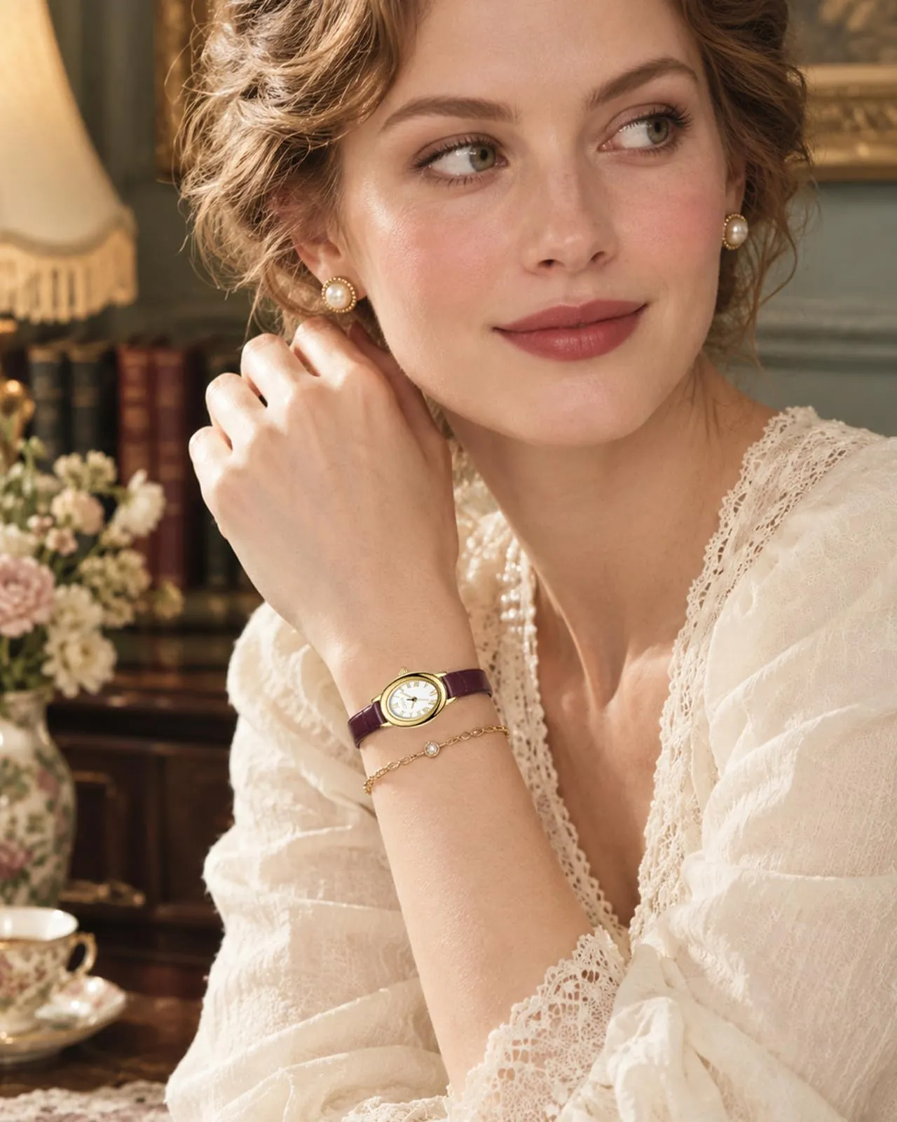 CIVO Orologio Donna Piccolo Vintage: Oro Ovale Numeri Romani Analogico - immagine 8
