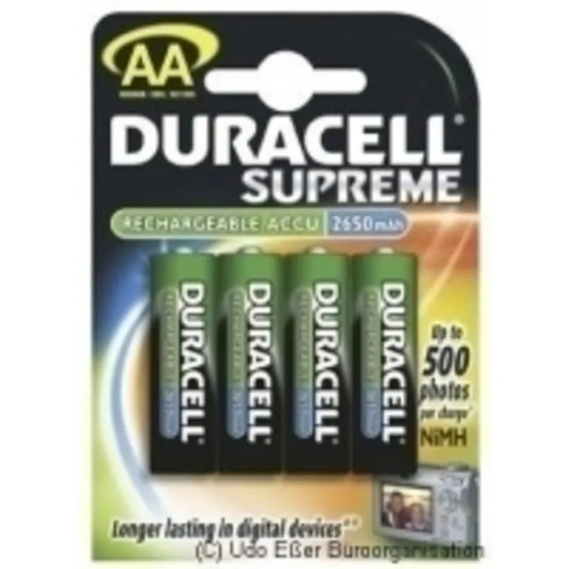 Pila ricaricabile Duracell HR6 AA 2650 mAh NiMH 1,2V 4 pezzi - immagine 1
