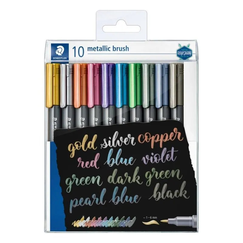 Pennarelli Staedtler Metallic Brush 10 pezzi - immagine 1