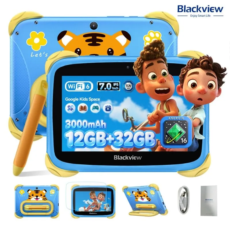 Tablet Blackview Link Mini Kids WiFi 7" 3GB 32GB Blu Stylus Pen - immagine 1