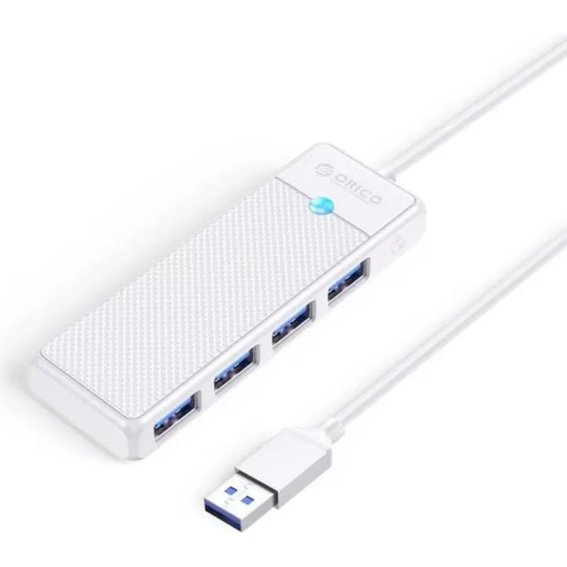 Hub Orico 4 porte 5 Gbit/s USB-A modello PAPW4A-U3 compatto bianco - immagine 1