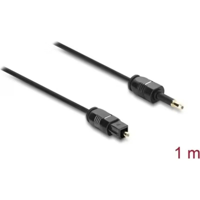 Cavo audio Toslink Delock 1 m nero - immagine 1