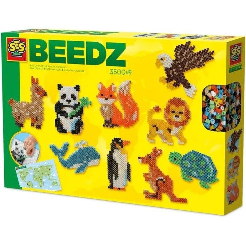 Kit creativo perle da stiro SES Creative Beedz 3500 multicolore - immagine 1