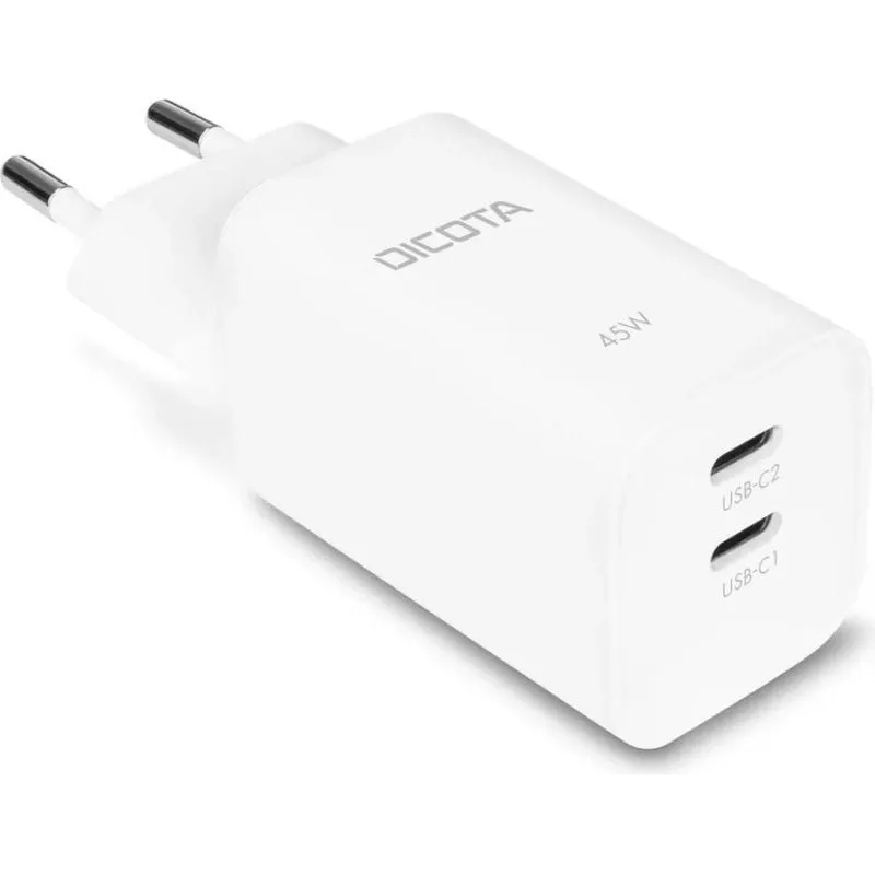Caricatore a Muro GaN Dicota 2 Porte 45W - immagine 1