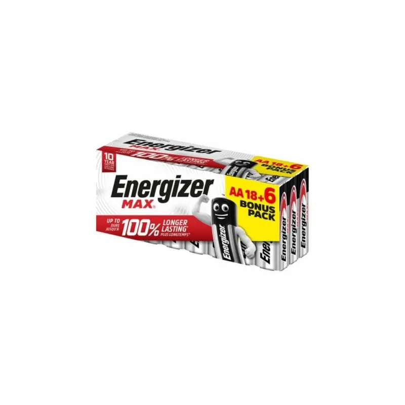 Pile Alcaline Energizer Power LR6 AA - Confezione da 24 Pezzi - immagine 1