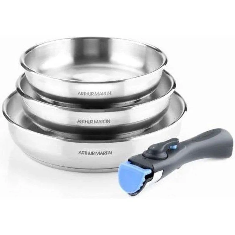 Set 3 Pentole Arthur Martin AM1410 con Manico Removibile 20/24/26 cm - immagine 1