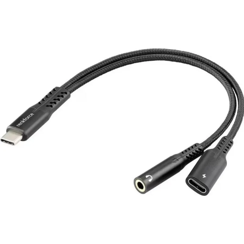 Cavo Adattatore USB-C Renkforce RF-7116124 60W DAC Hi-Fi Audio e Ricarica - immagine 1
