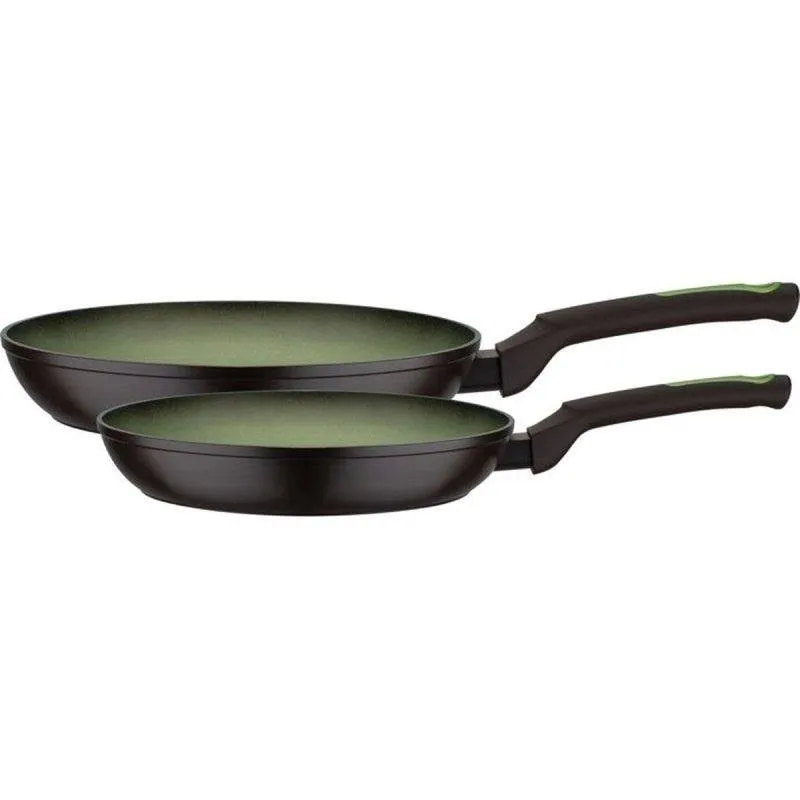Set 2 Padelle GSW Avocado 24 e 28 cm Alluminio Forgiato Antiaderente Greblon C2 Induzione - immagine 1