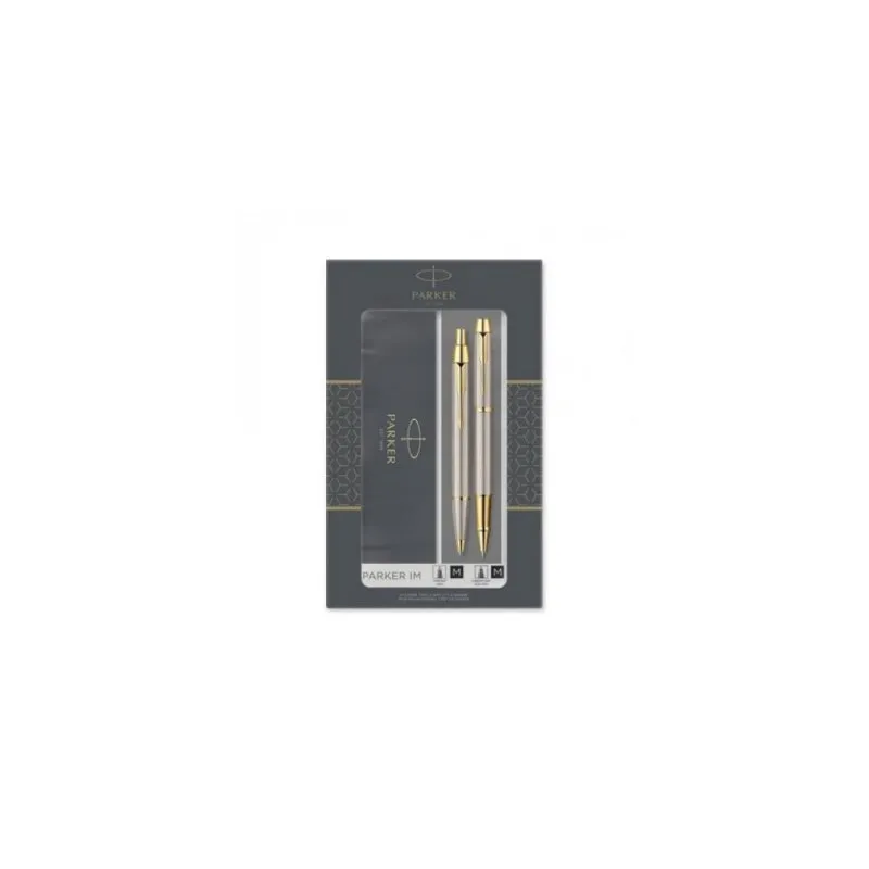 Set Scrivania PARKER PUMA Astuccio + Penna IM Acero GT - immagine 1