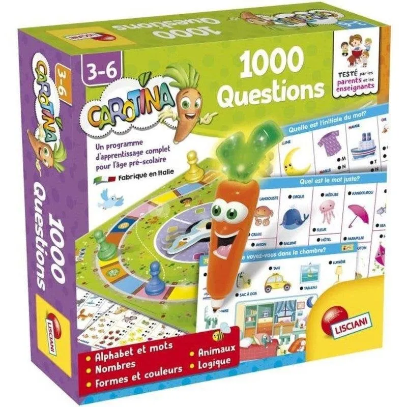 Gioco Educativo Lisciani Carotina 1000 Questions con Matita Parlante - immagine 1