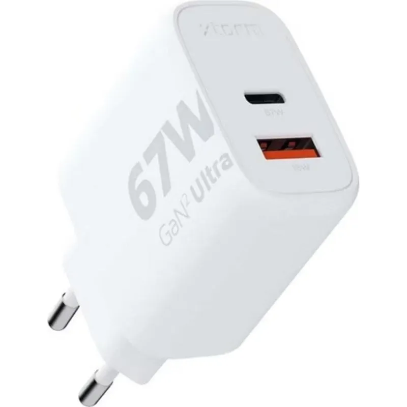 Caricatore USB GaN 67W Xtorm USB-A/USB-C Bianco - immagine 1