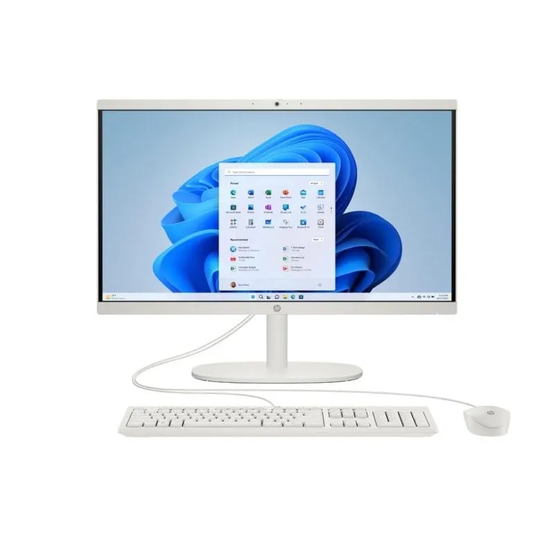 All-in-One HP 22-dg0041ns Intel N100 8GB 512GB SSD UHD Graphics 21.4" Windows 11 Home Bianco - immagine 1