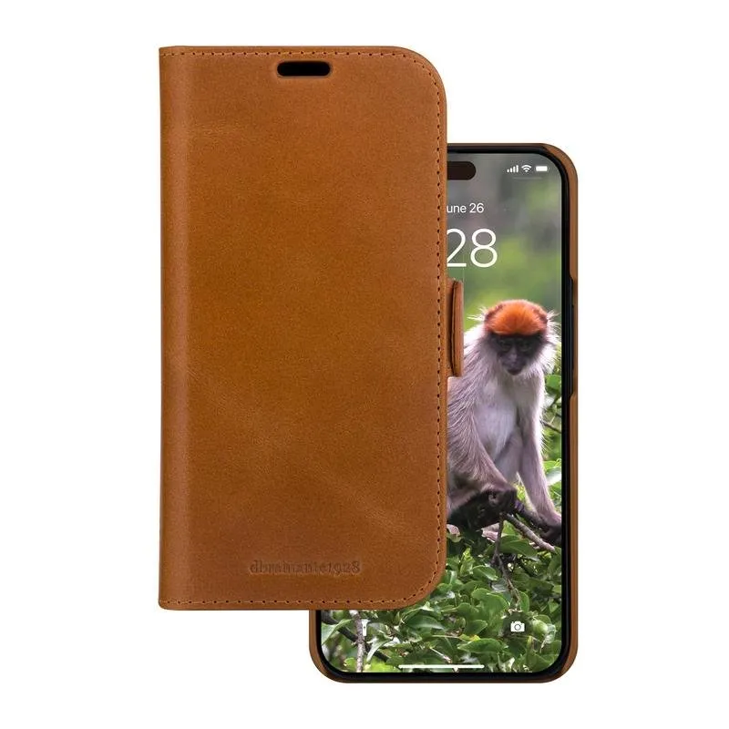 Funda para móvil dbramante1928 Lynge Folio pelle marrone magnetica per iPhone 13-17e - immagine 1