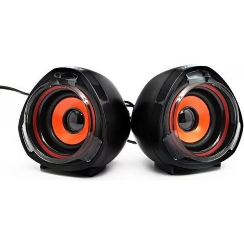 Altoparlanti Logo PC USB 2.0 canali 5W nero e arancione - immagine 1