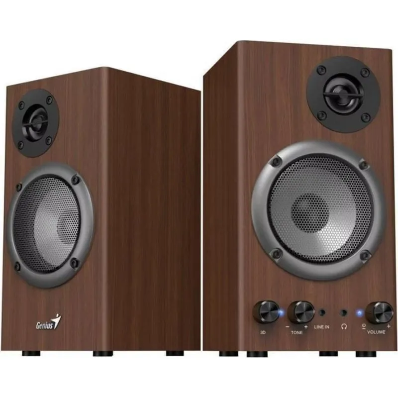 Altoparlanti Genius PC con connessione 3,5 mm e potenza 16 W in legno - immagine 1
