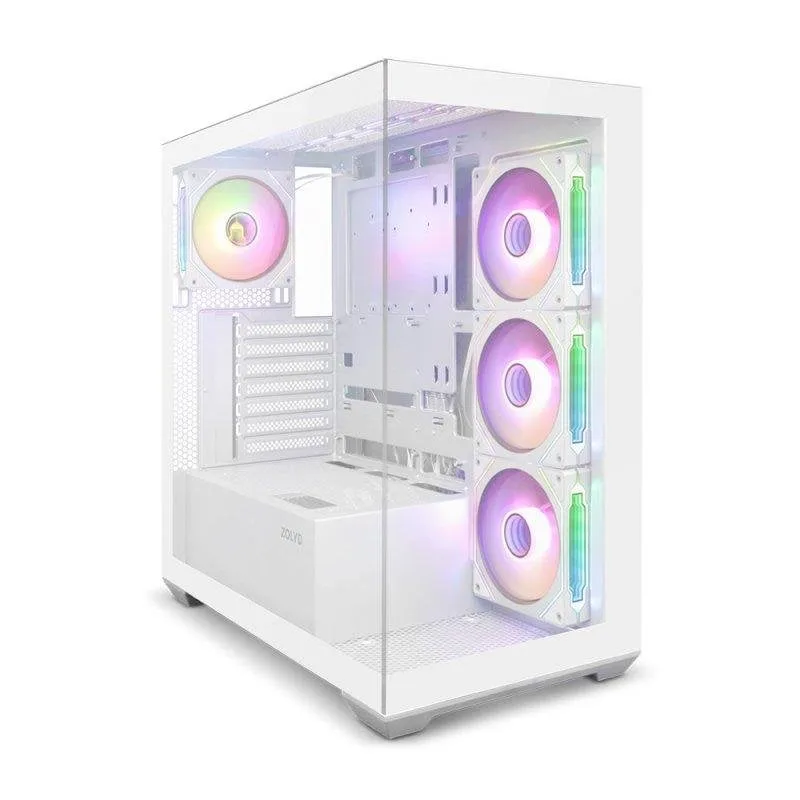 Case Zolyd Rivexa White ARGB Infinity Mirror ATX - immagine 1