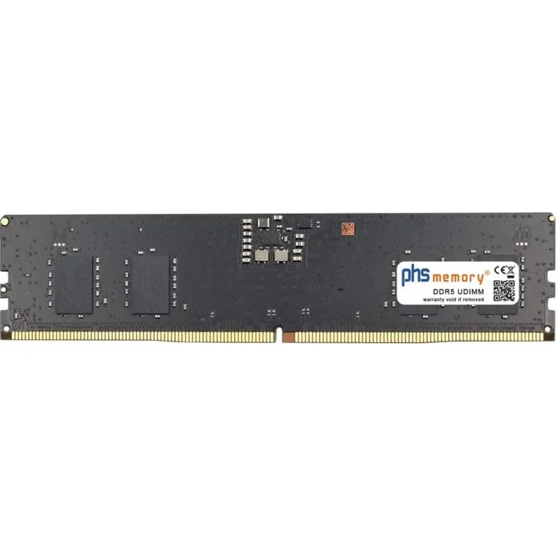 Memoria RAM PHS-memory SP608055 8GB 1x8GB DDR5 5600MHz U-DIMM Nero - immagine 1