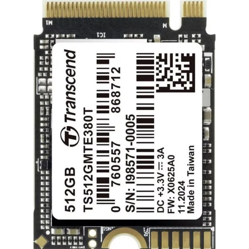 Disco Duro Transcend TS1TMTE380T 1TB M.2 SSD PCIe NVMe 3300MB/s - immagine 1