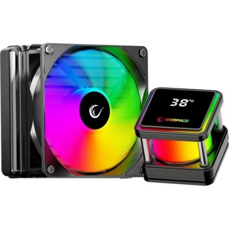 Raffreddamento Liquido Rampage INFINITE V120 120mm 1 Ventola ARGB Sensore Temperatura - immagine 1