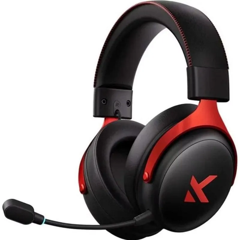 Cuffie Mchose V9 Pro wireless Bluetooth e RF gaming con microfono e cancellazione rumore rosso nero - immagine 1