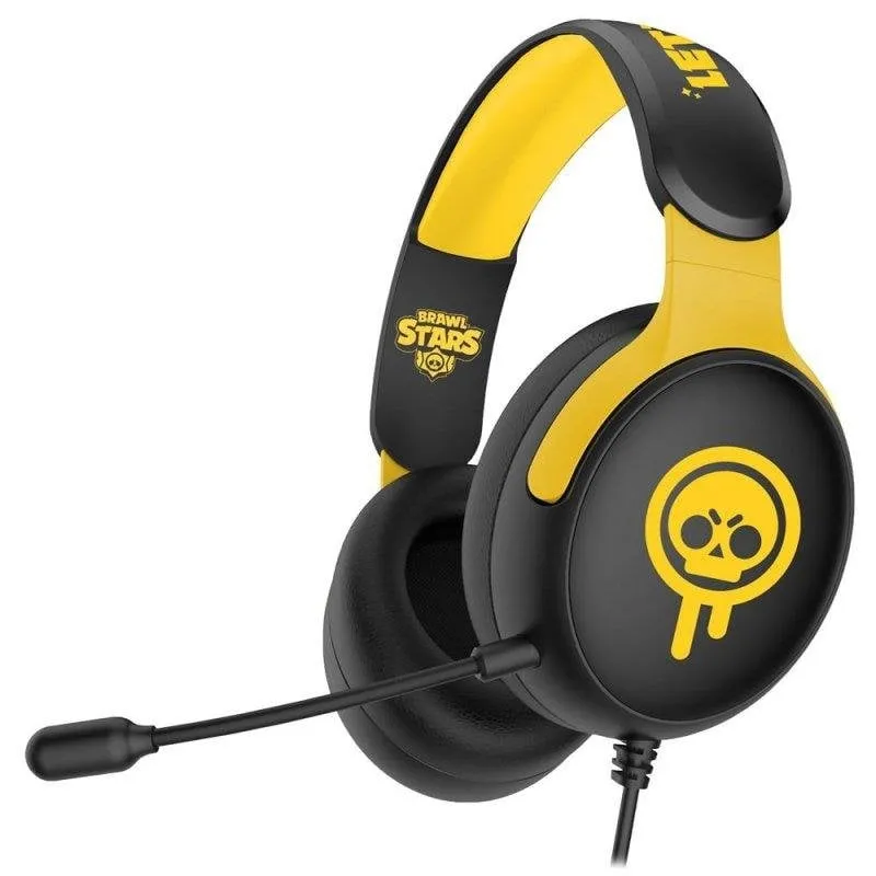 Cuffie Gaming Subsonic Brawl Stars Drippy Skull RGB Cavo 1,5 m Giallo Nero - immagine 1