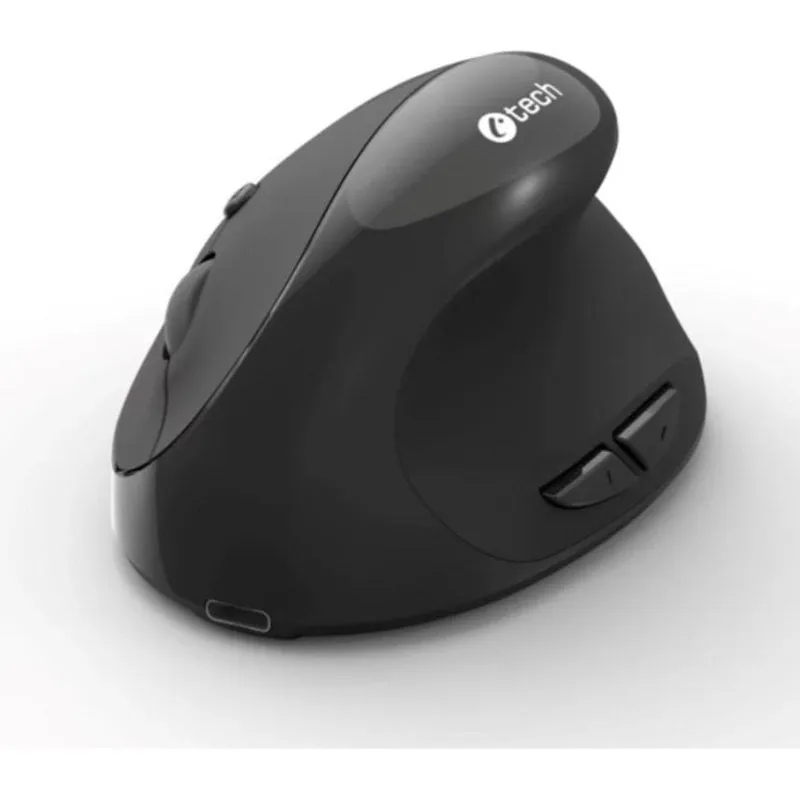 Mouse C-Tech VEM-17 Bluetooth RF 1600 DPI Nero Ergonomico 6 Pulsanti - immagine 1