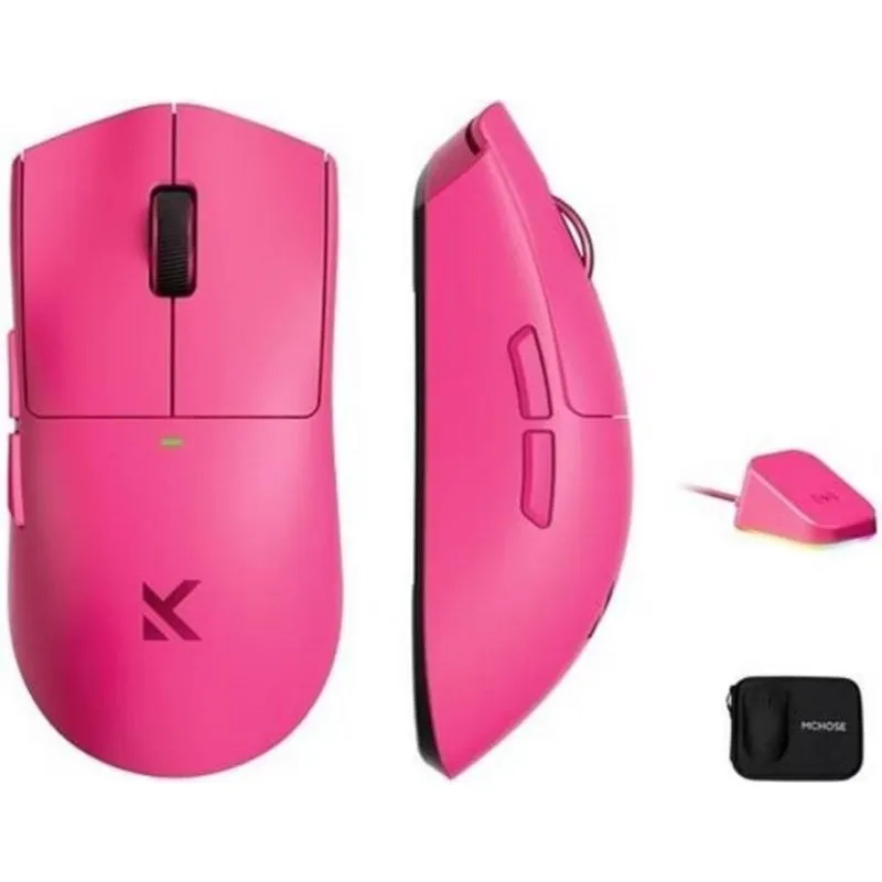 Ratón Mchose K7 Gaming wireless 3200 DPI rosa 5 pulsanti programmabili - immagine 1