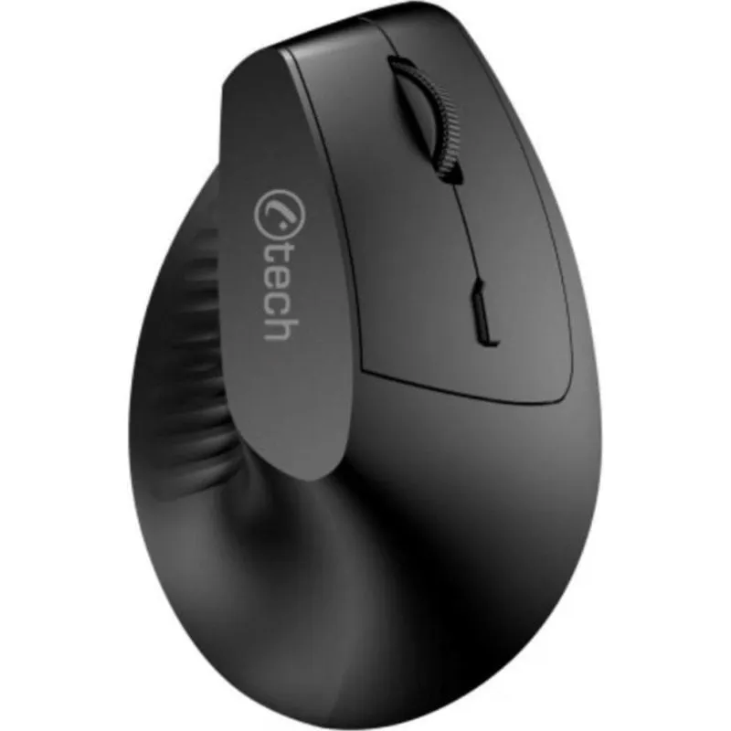Mouse C-Tech VEM-15 wireless Bluetooth 1600 DPI nero ergonomico 6 tasti - immagine 1