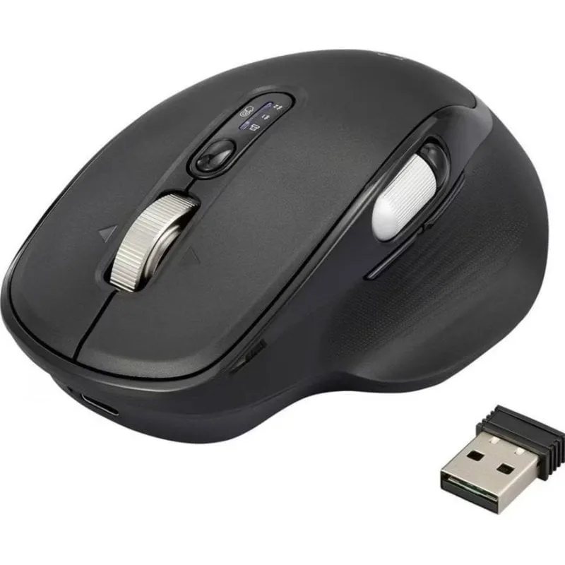 Mouse Renkforce RF-WM-220 Bluetooth 4800 DPI Nero Ergonomico Ricaricabile - immagine 1