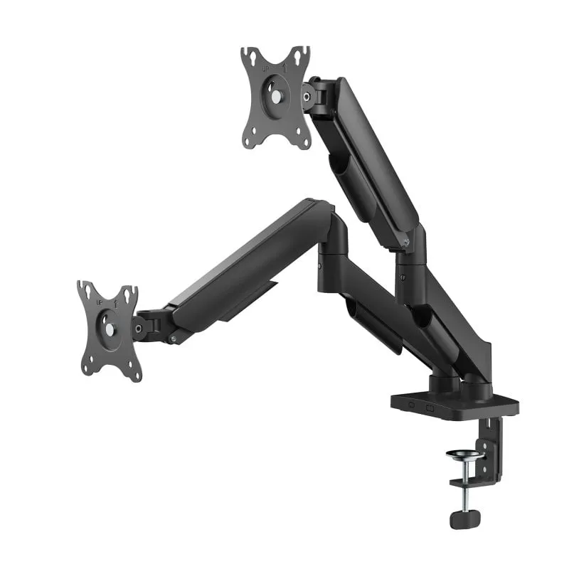 Kimex 015-2702 Supporto Monitor da Tavolo 2 Bracci 17-32" VESA 75x75 a 100x100 Max 9Kg - immagine 1